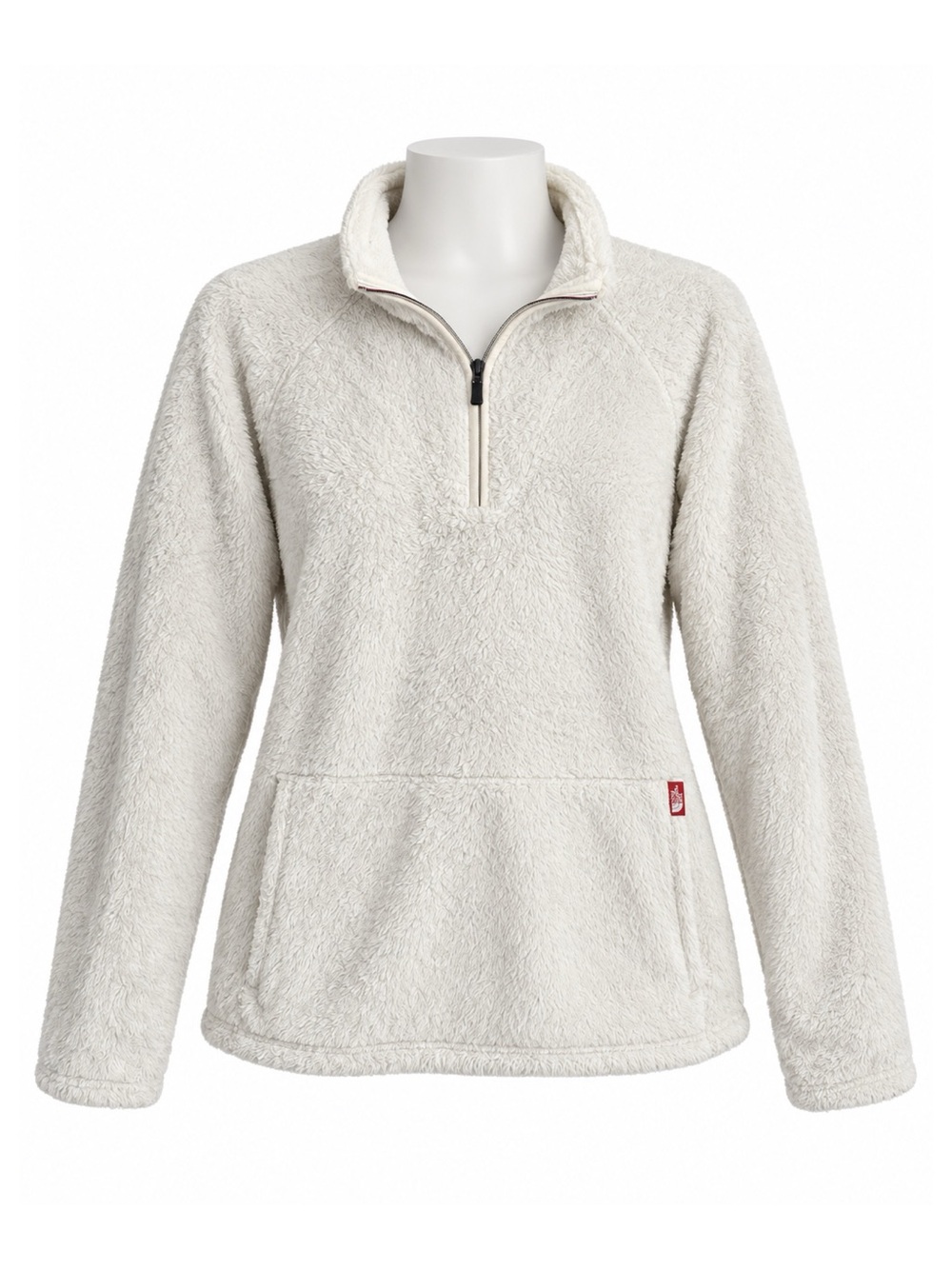 Size L The North Face Women’s Ivory Plush Fleece Quarter Zip Pullover Cozy